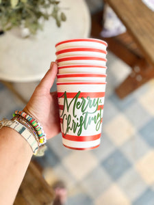 Merry Christmas Reusable Party Cups ( Set of 4 )