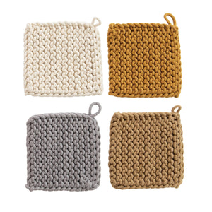 8" Square Cotton Crochet Pot Holders