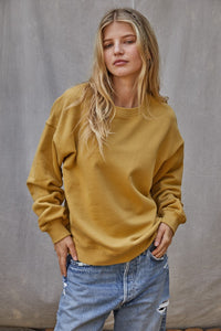 Mustard Simple Sweater