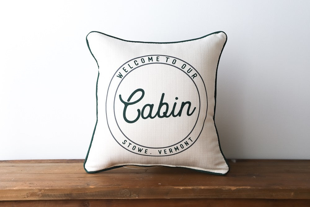 GP Welcome To Our Cabin Seal Pillow - Great Smoky Mountains