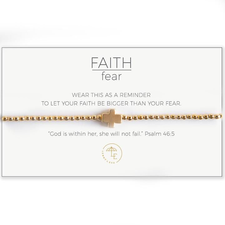 Faith Over Fear Bracelet - Gold